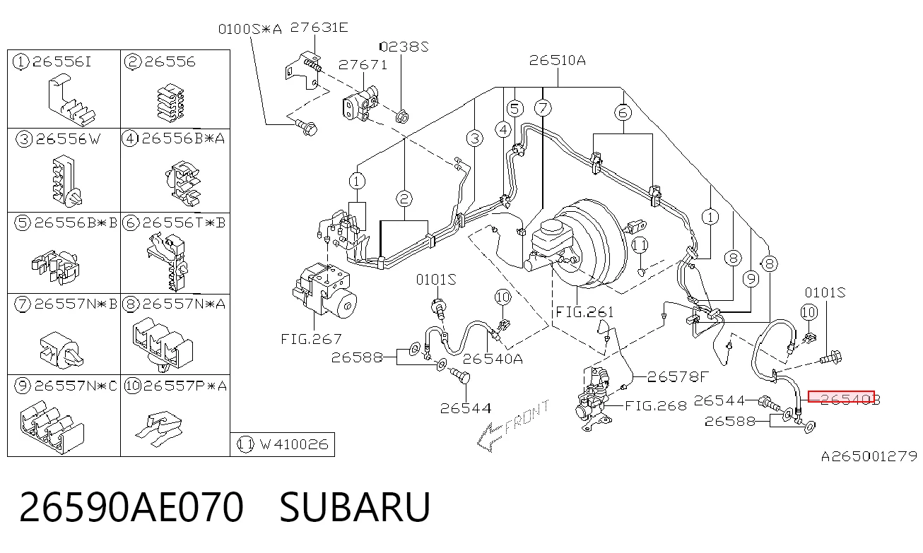 26590AE070 Subaru 