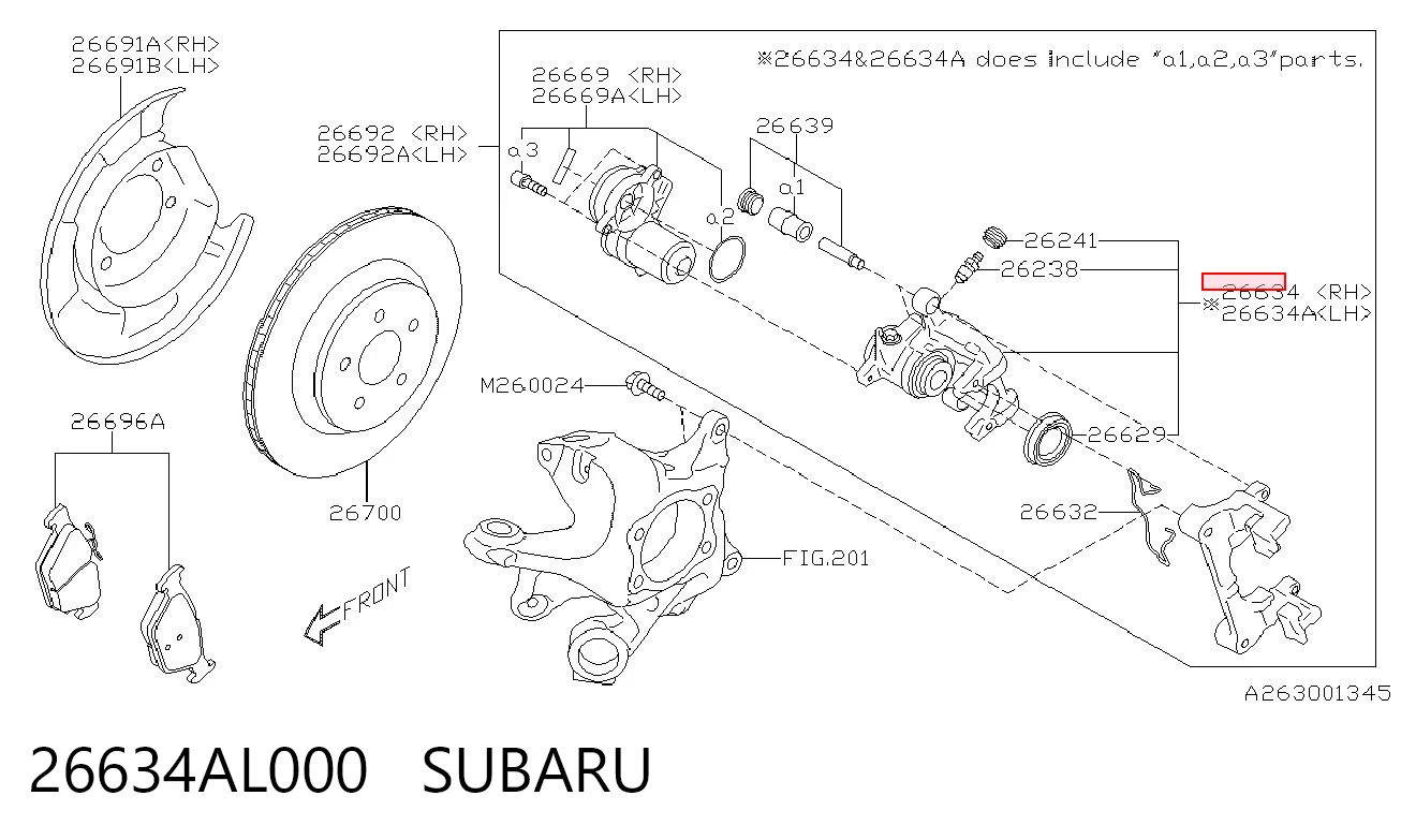 26634AL000 Subaru 