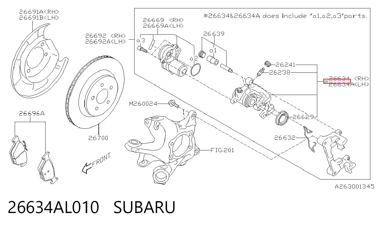 26634AL010 Subaru 