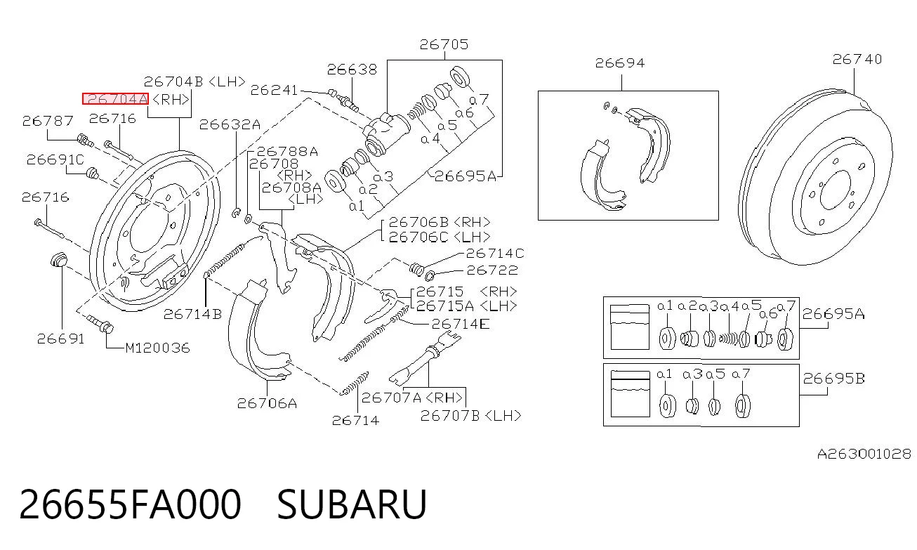 26655FA000 Subaru 