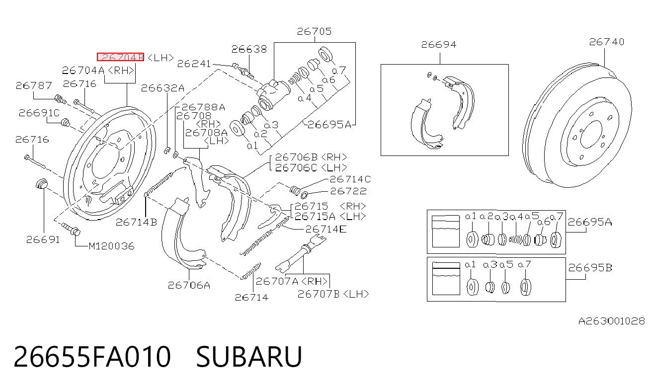 26655FA010 Subaru 