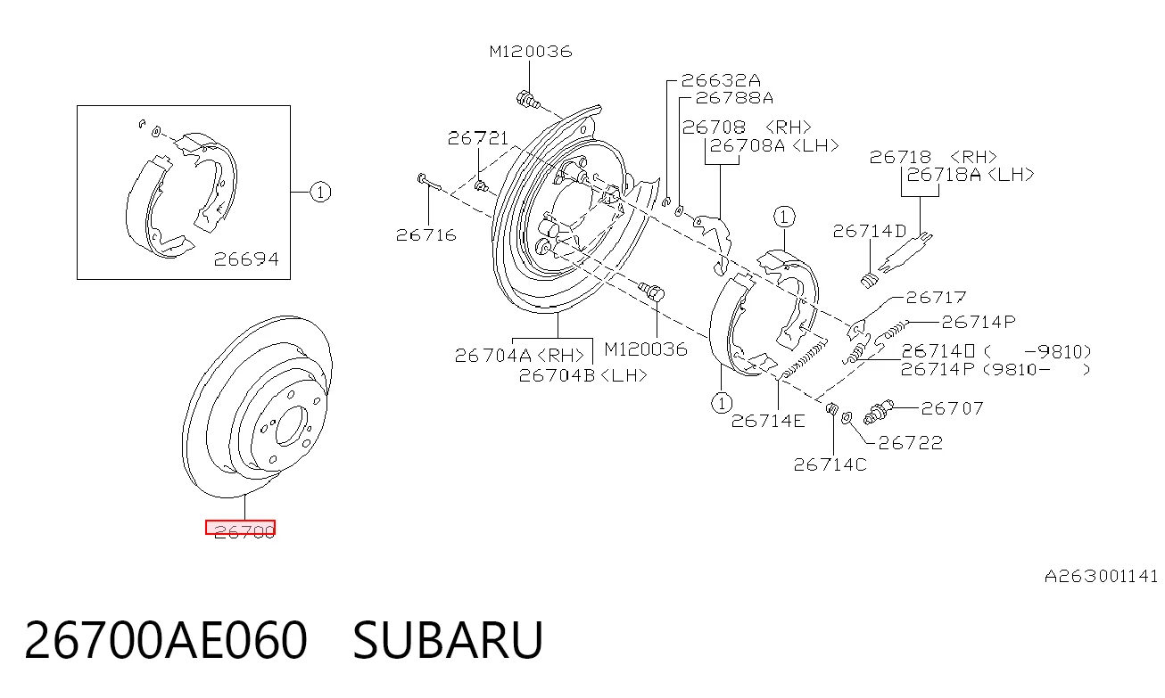 26700AE060 Subaru