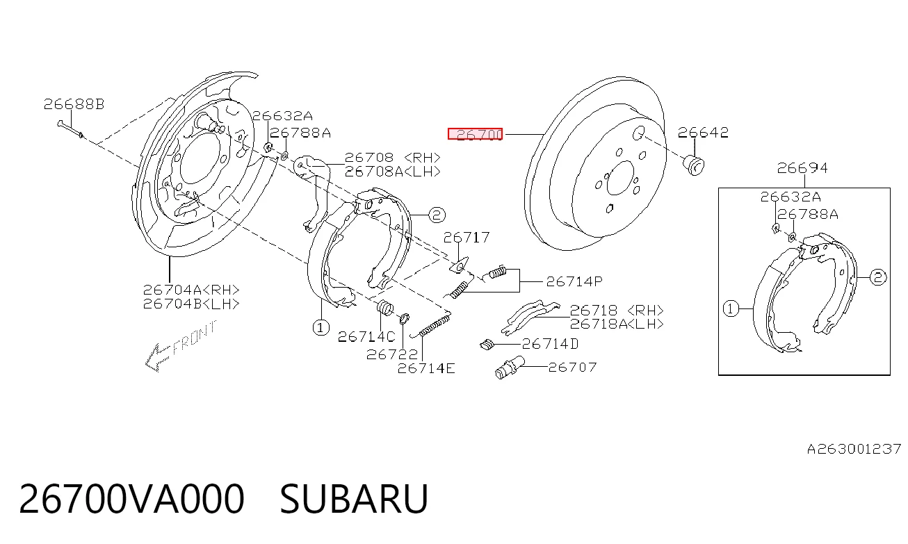 26700VA000 Subaru Дискові гальма