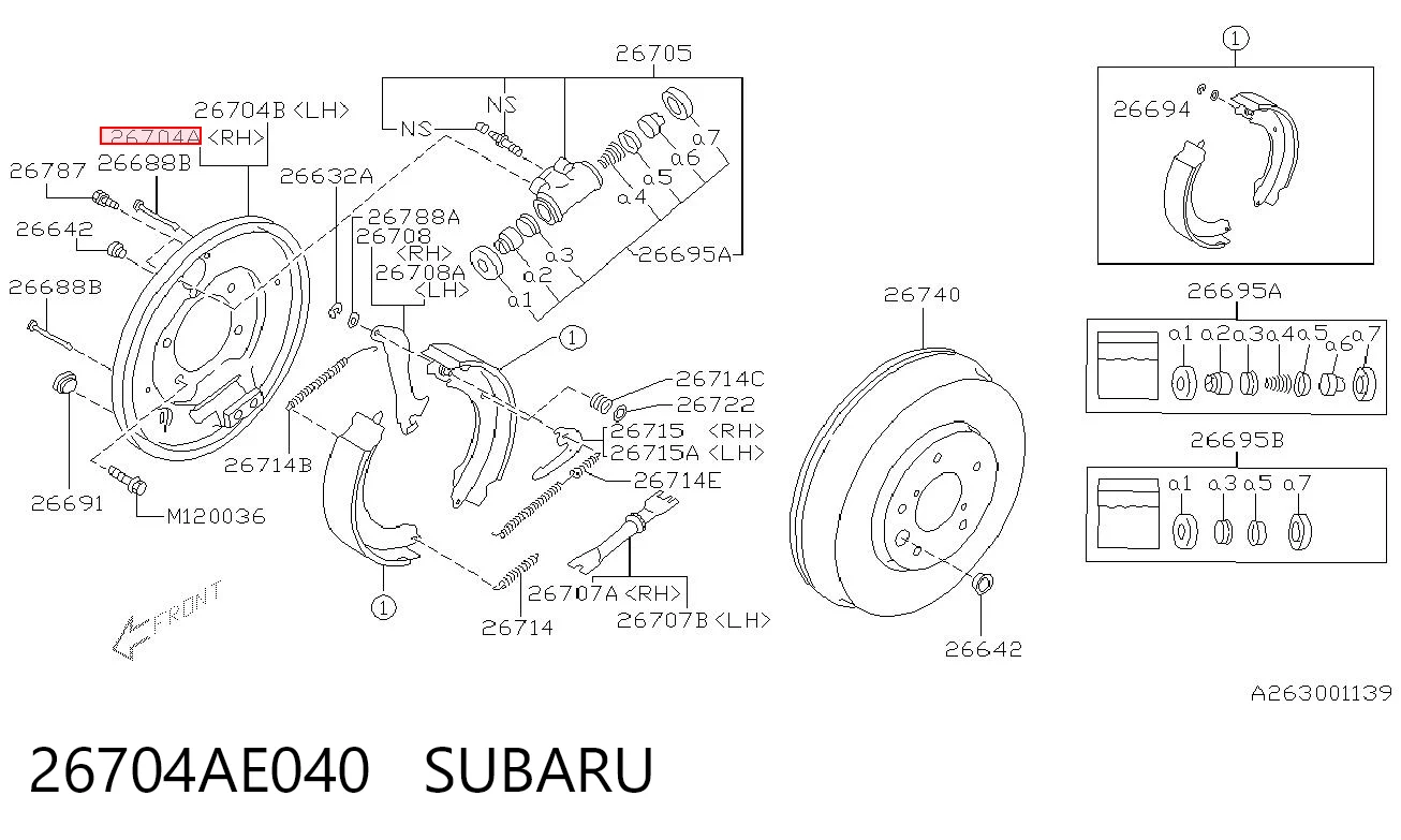 26704AE040 Subaru 