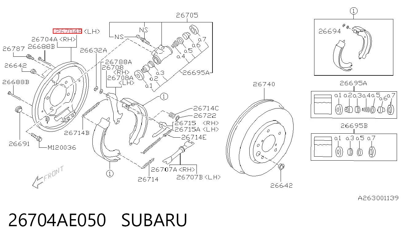 26704AE050 Subaru 