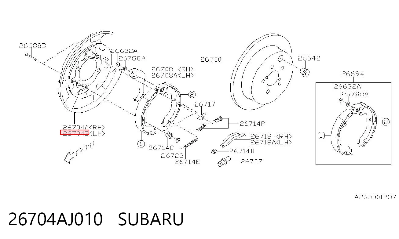 26704AJ010 Subaru 