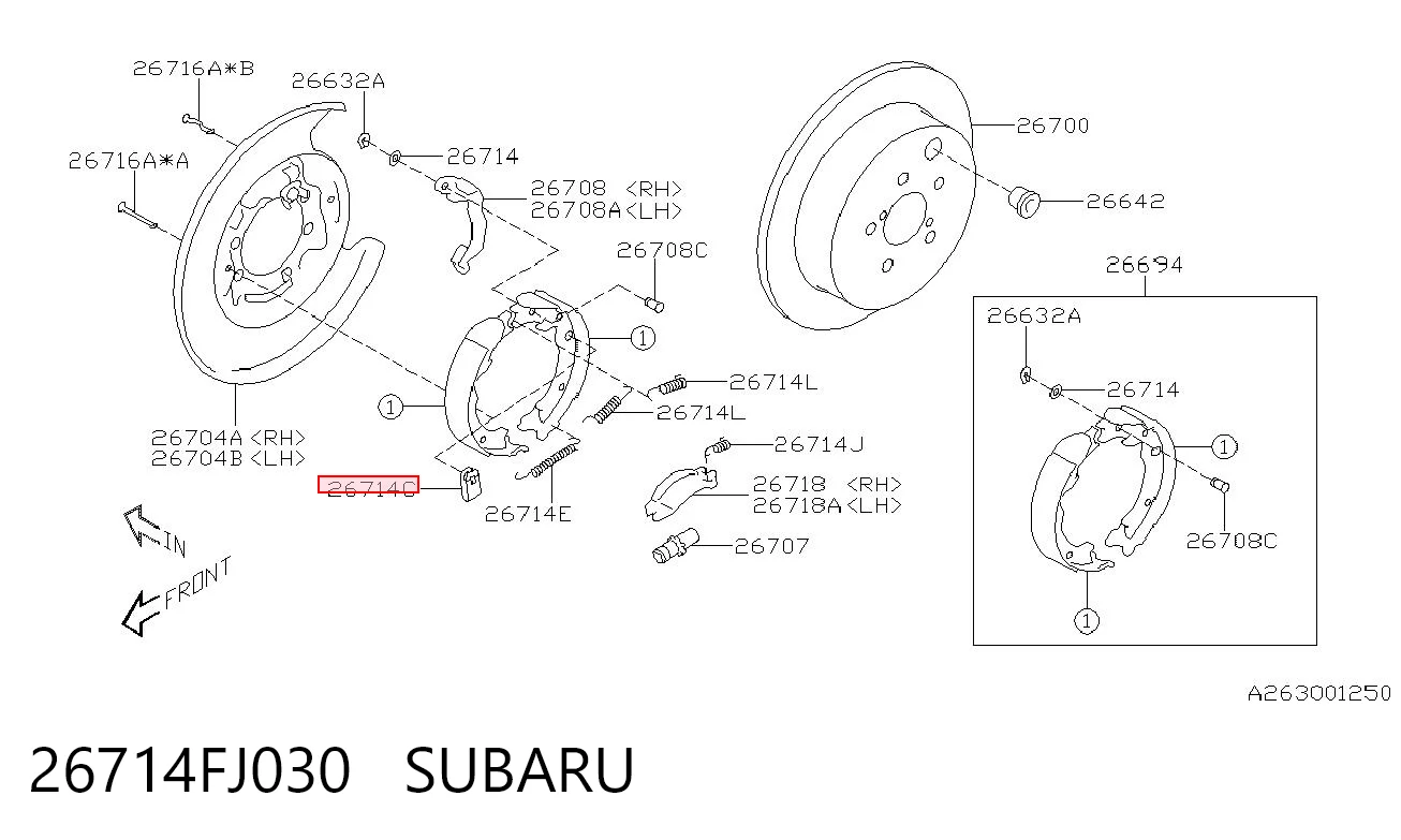 26714FJ030 Subaru 