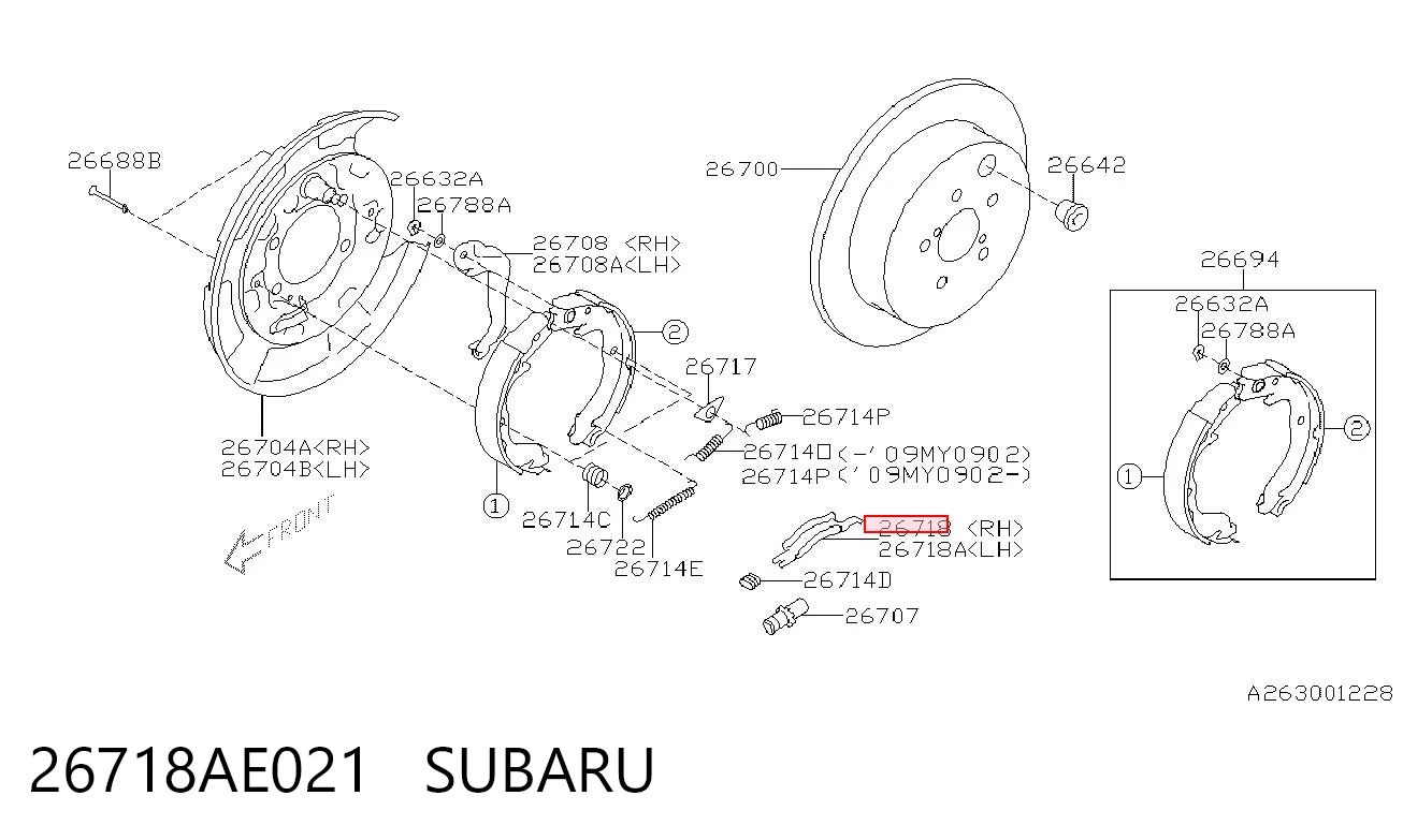 26718AE021 Subaru 