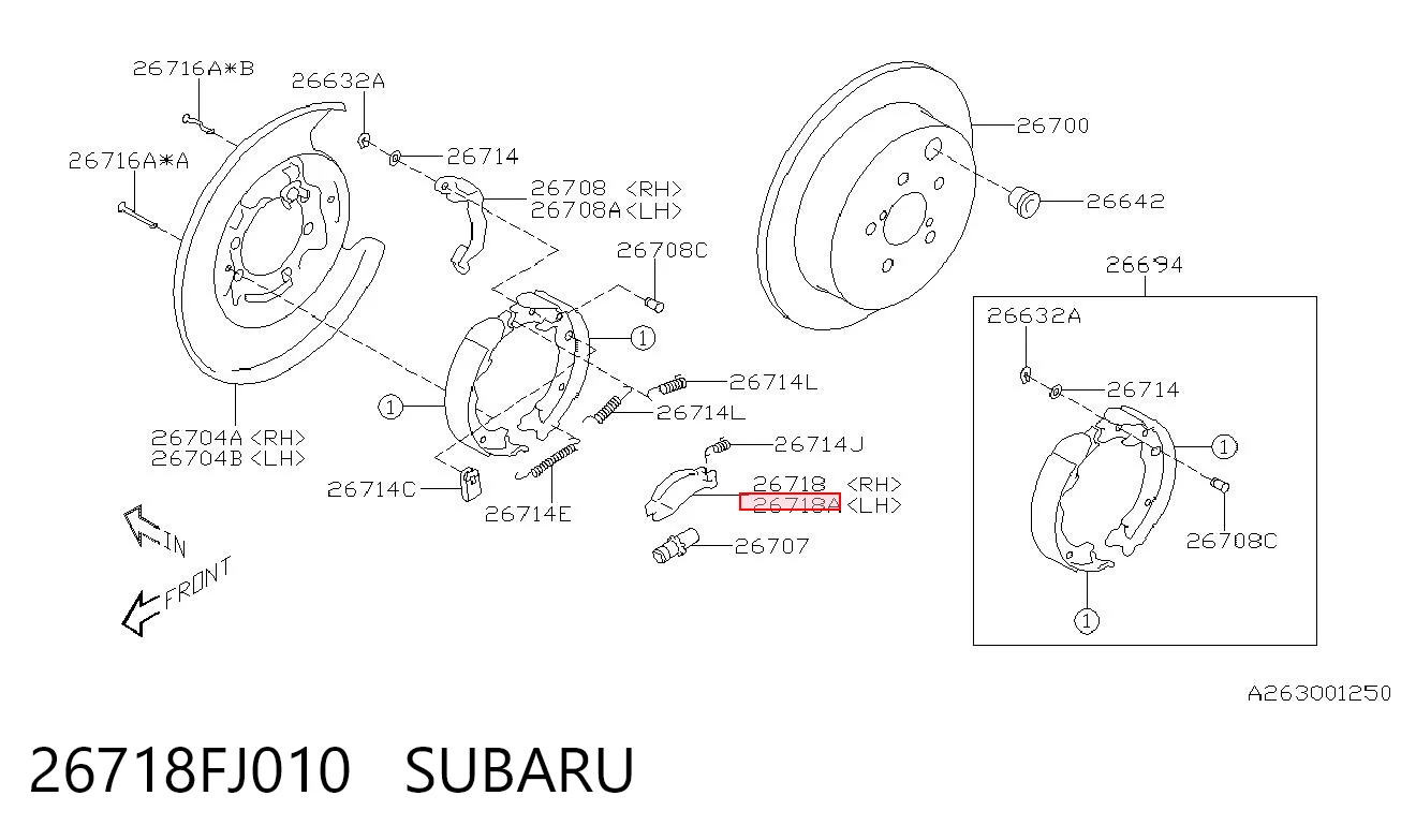 26718FJ010 Subaru 