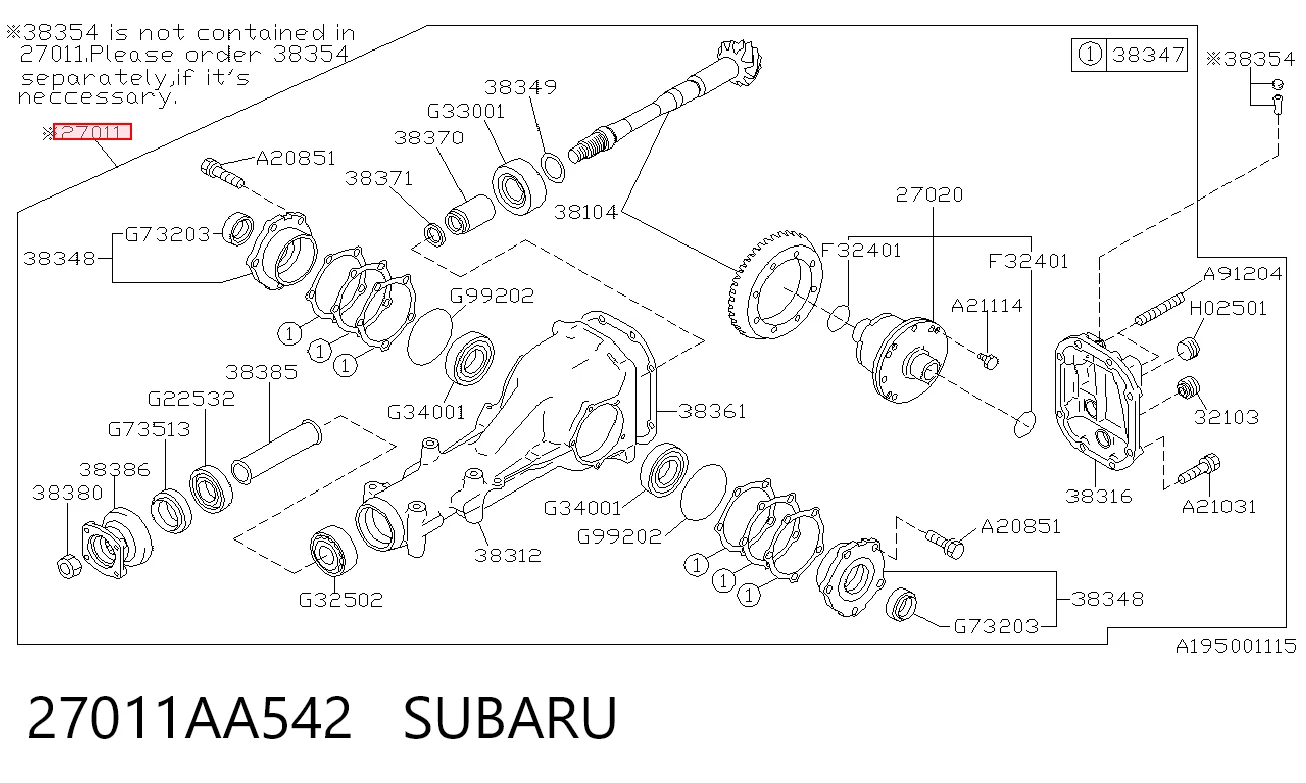 Задній редуктор на Subaru Outback III B13, BP
