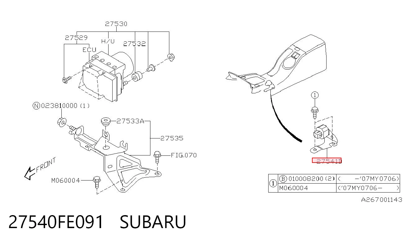 27540FE091 Subaru 