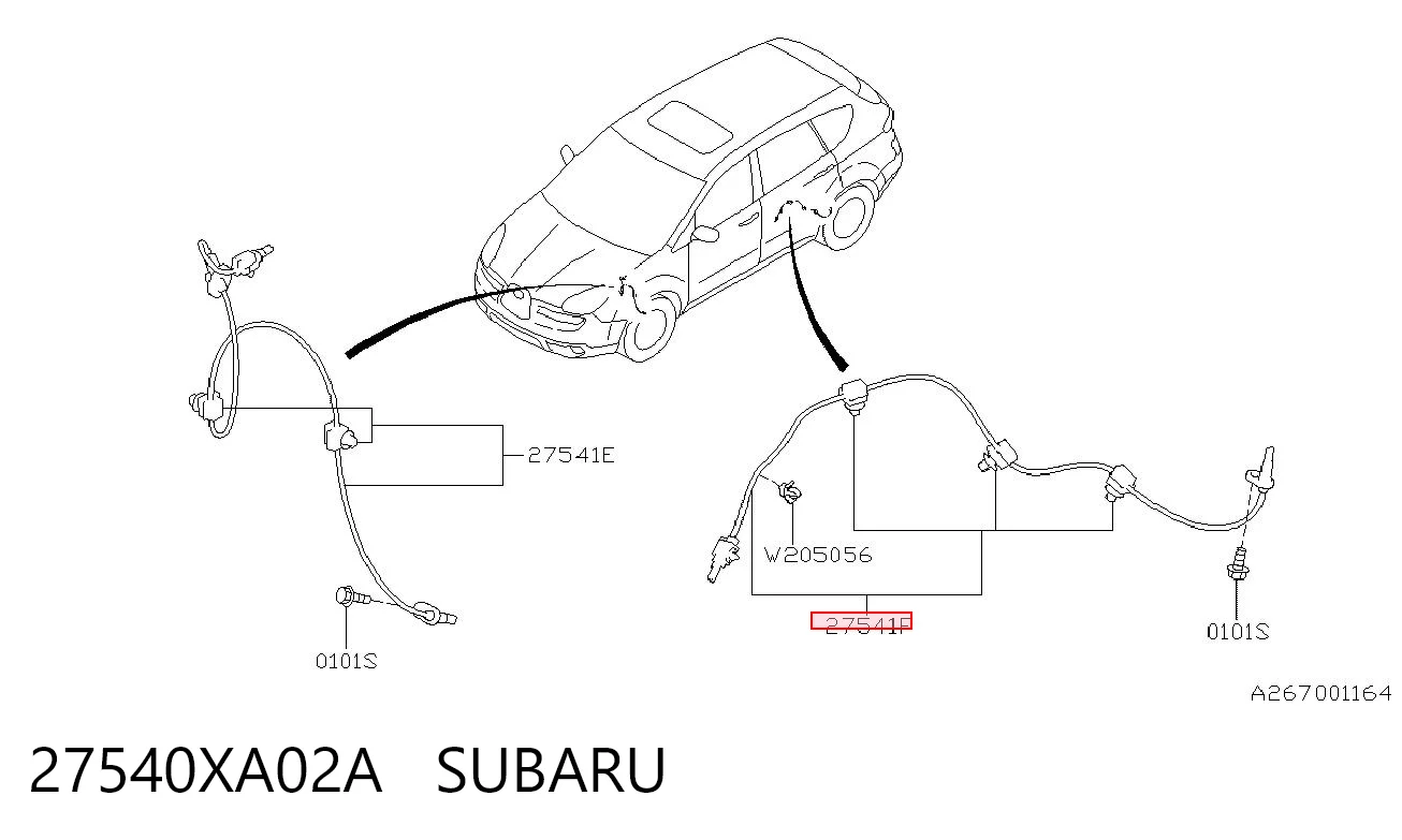 27540XA02A Subaru Датчик АБС (ABS) задній