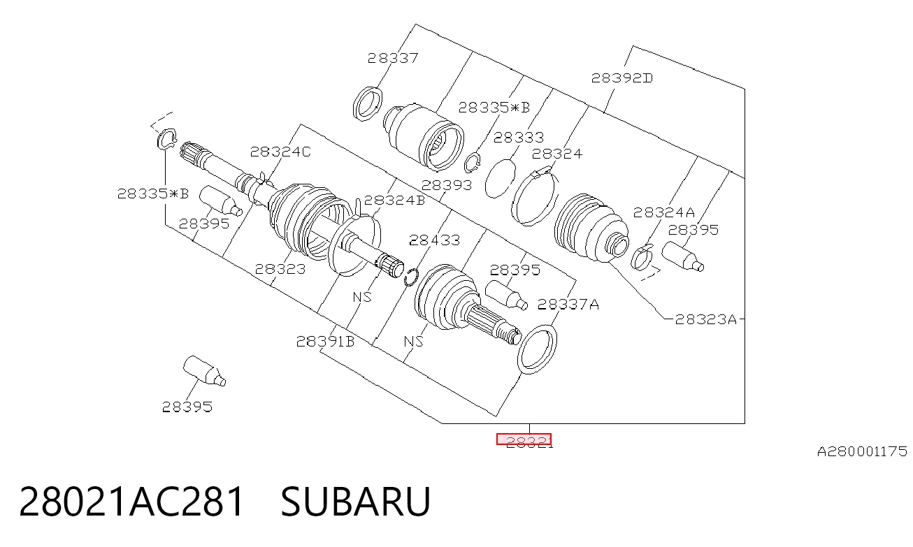 Піввісь (привід) передня DS8201 BGA