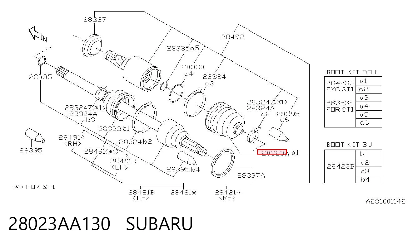 SB0013 DAC Пильник ШРКШ внутрішній, передній півосі