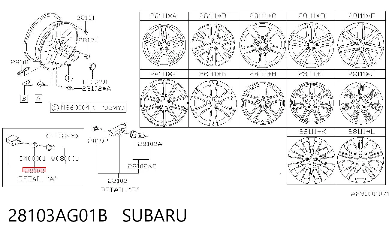 28103AG01B Subaru 