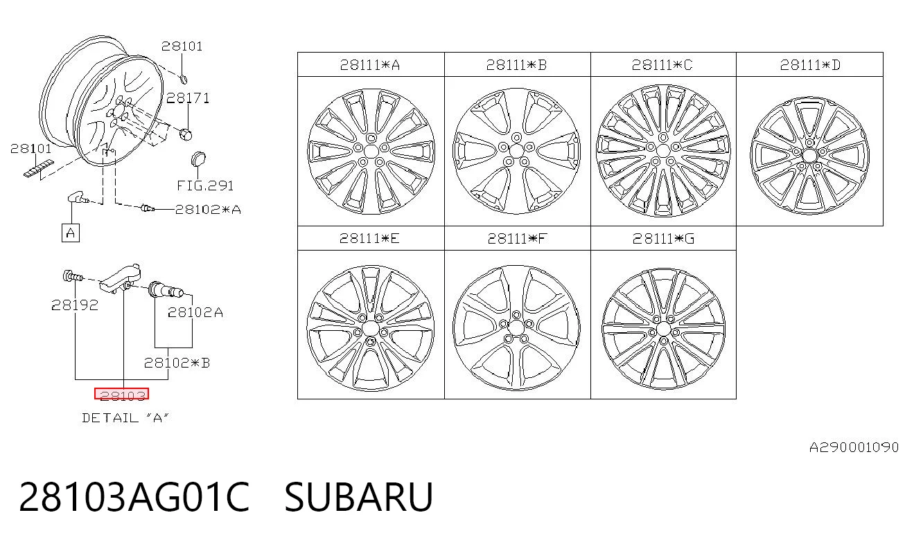  Датчик тиску в шинах Subaru Tribeca 