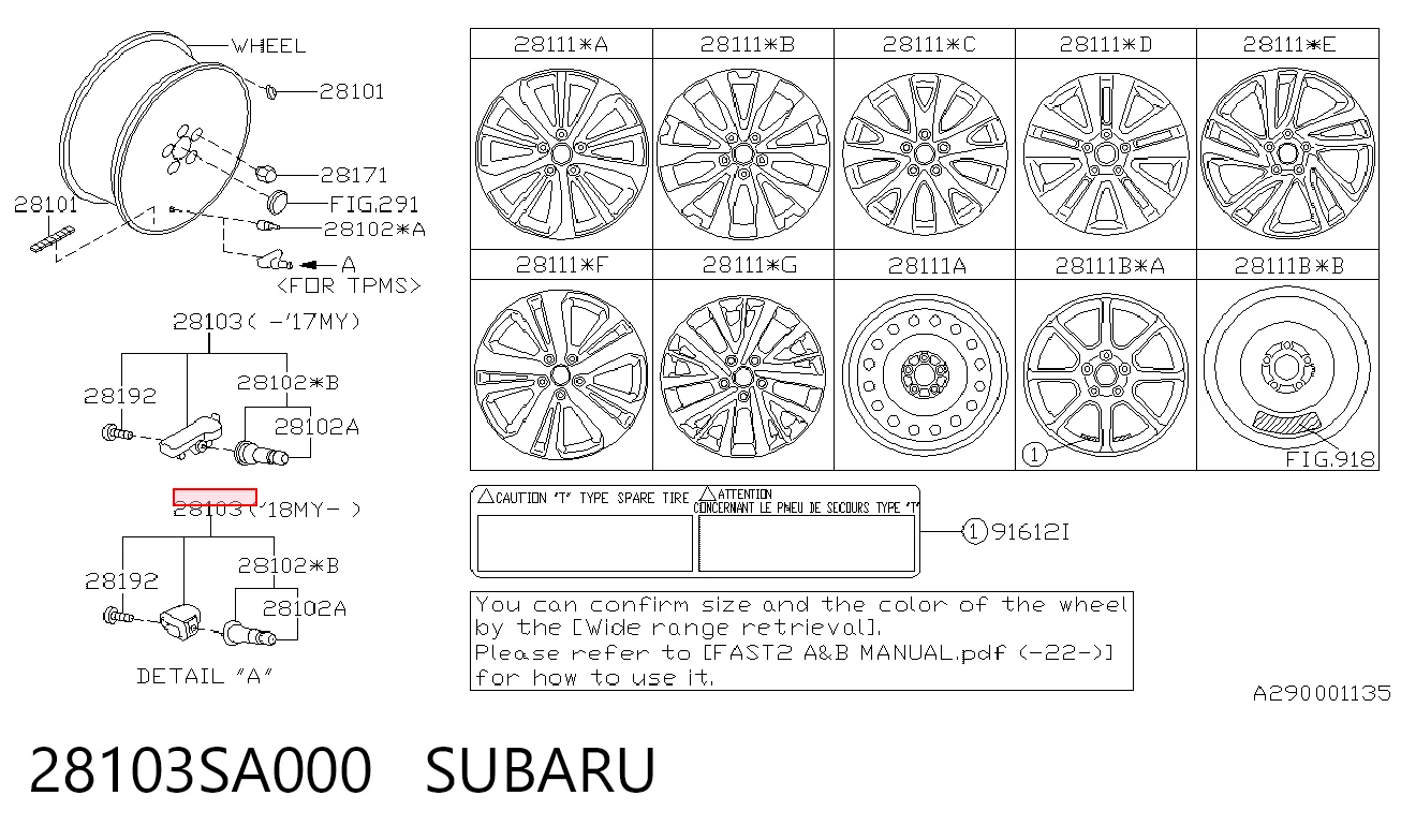 Купити Датчик тиску в шинах Subaru Forester IV S13, SJ