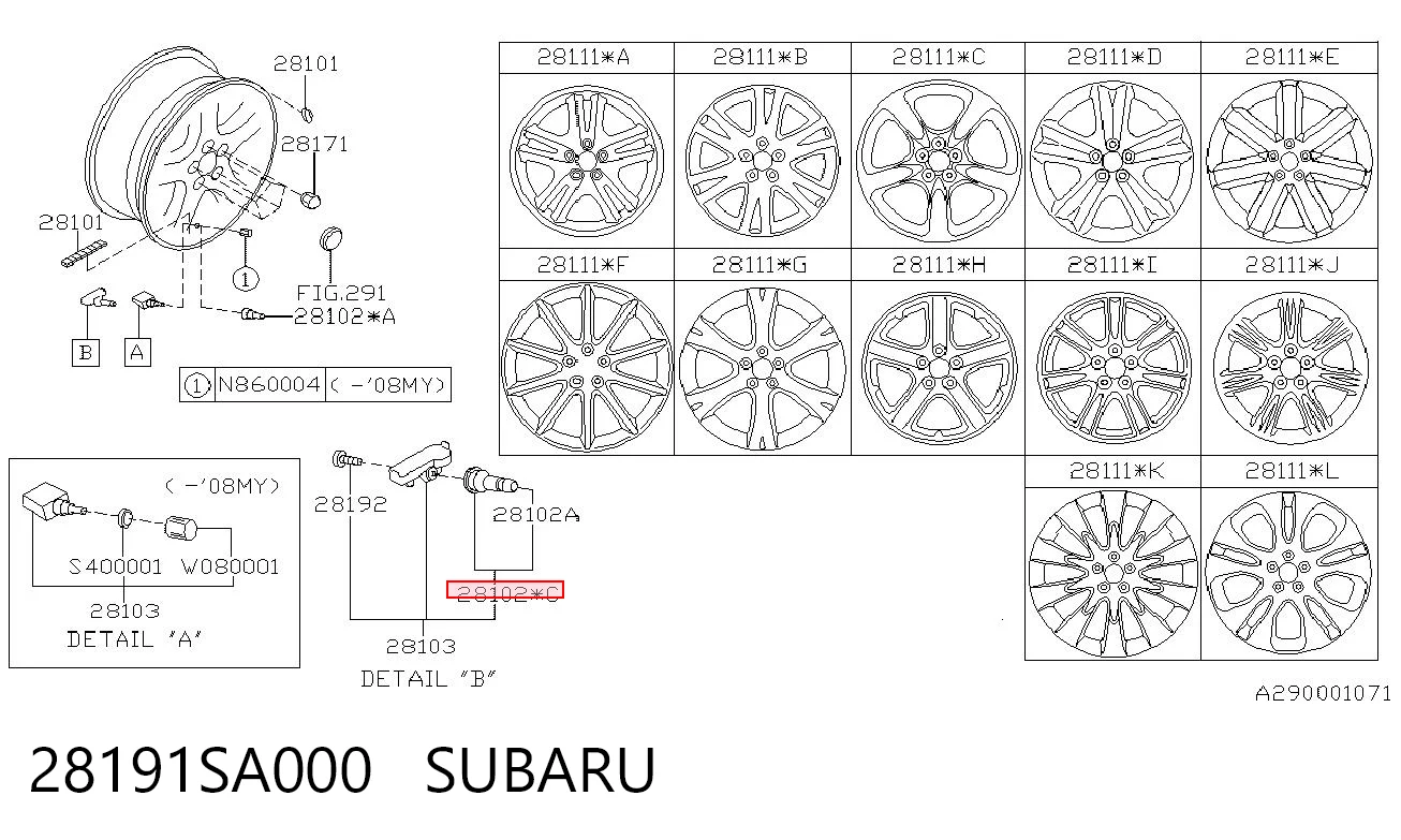 28191SA000 Subaru 