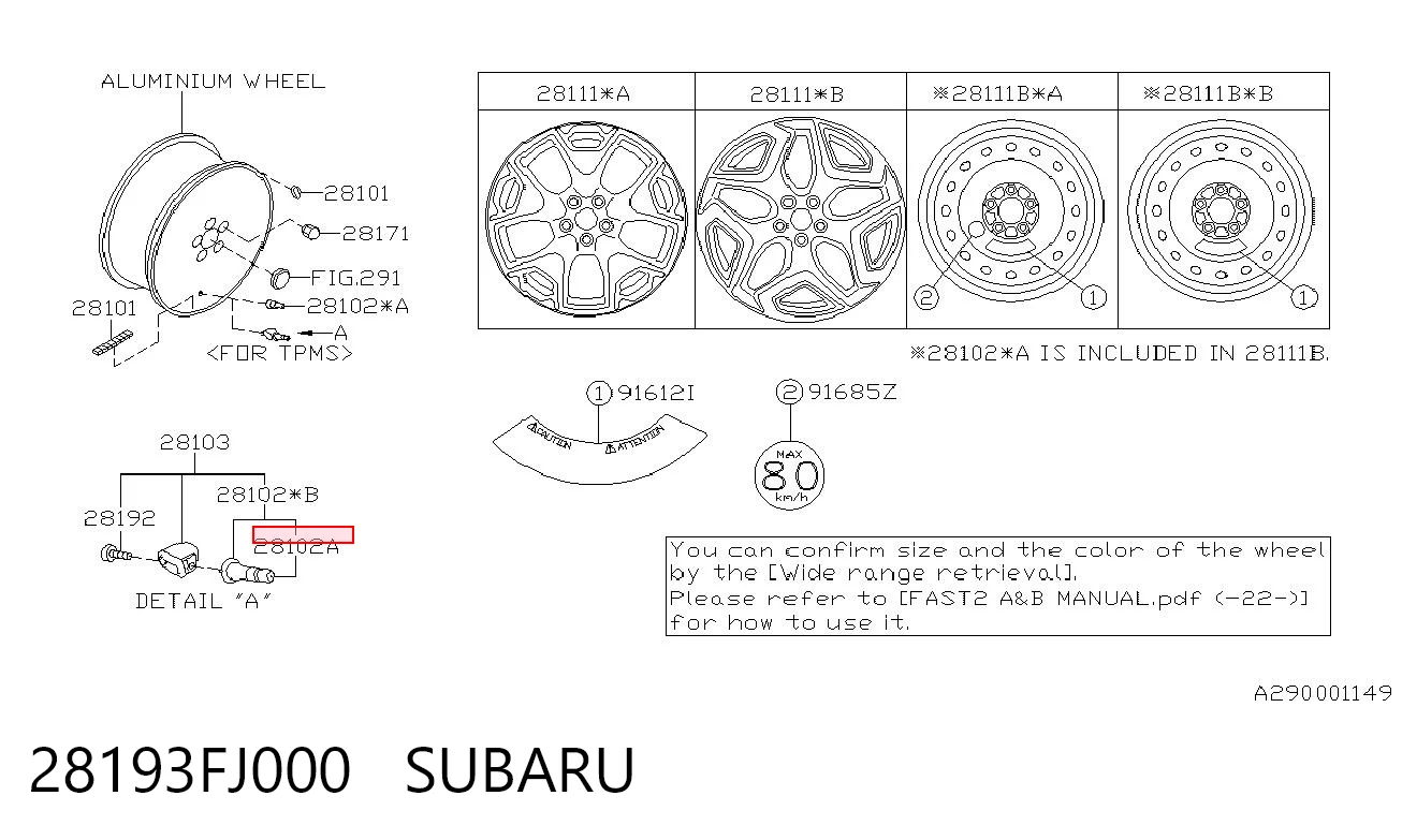 28193FJ000 Subaru