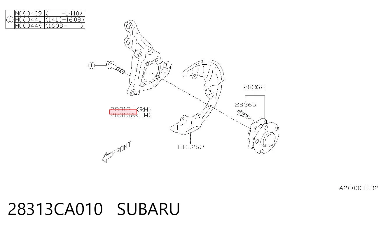 28313CA010 Subaru