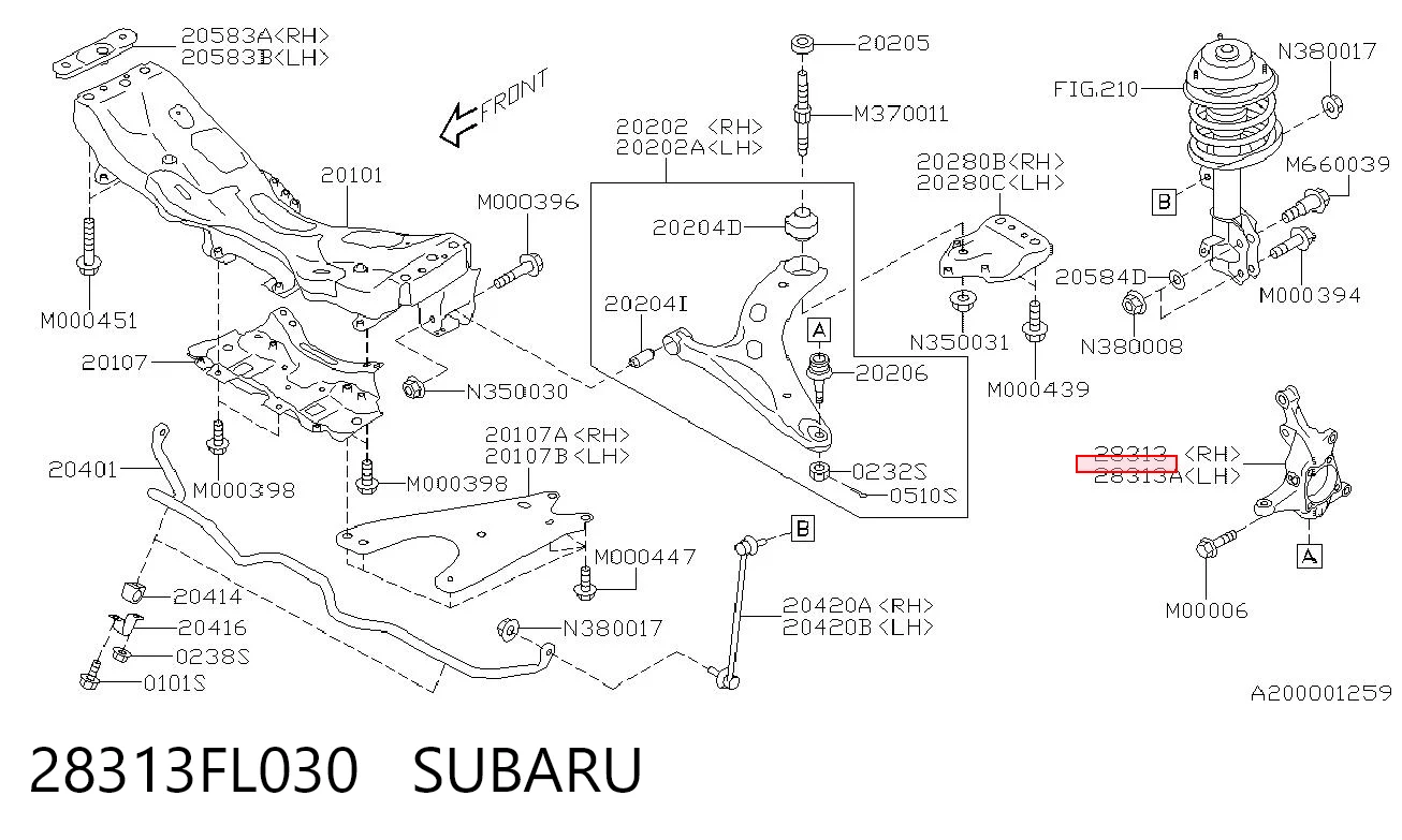28313FL030 Subaru 