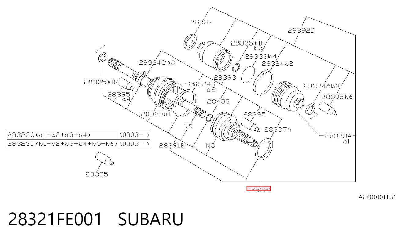 Купити Піввісь (привід) передня Subaru Forester I S10, SF