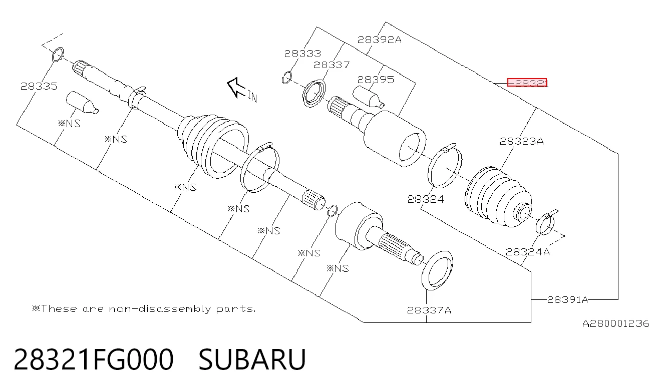 Купити Піввісь (привід) передня Subaru Impreza III GH