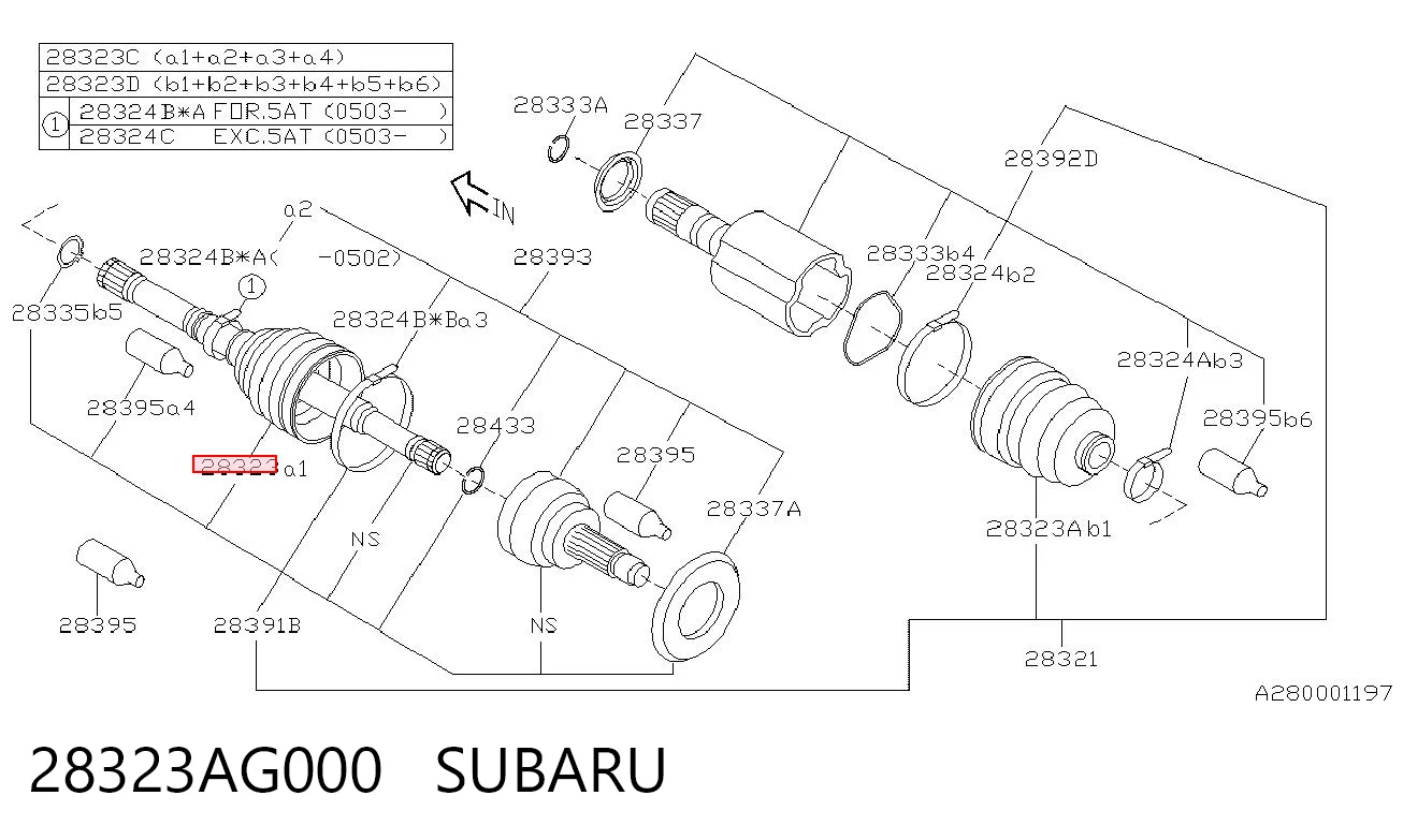 Купити Пильник ШРУСа зовнішній Subaru Tribeca B9 