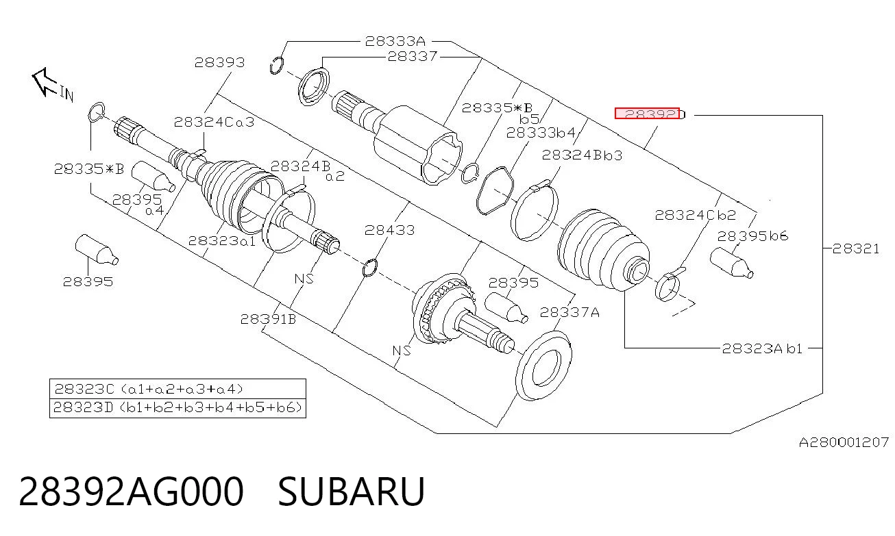 ШРУС внутрішній, передній Subaru Forester III