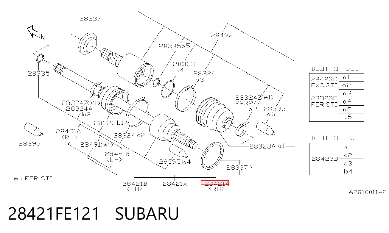 28421FE121 Subaru 