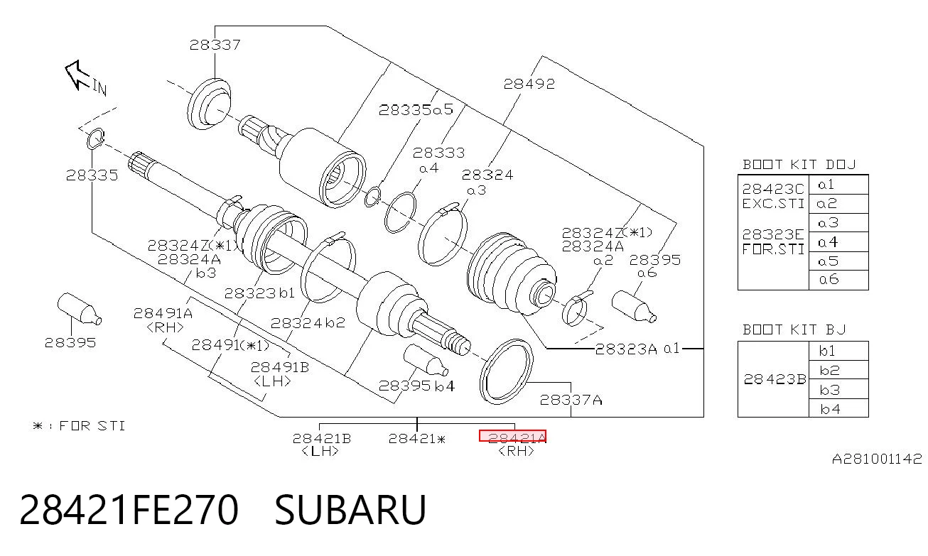 28421FE270 Subaru 