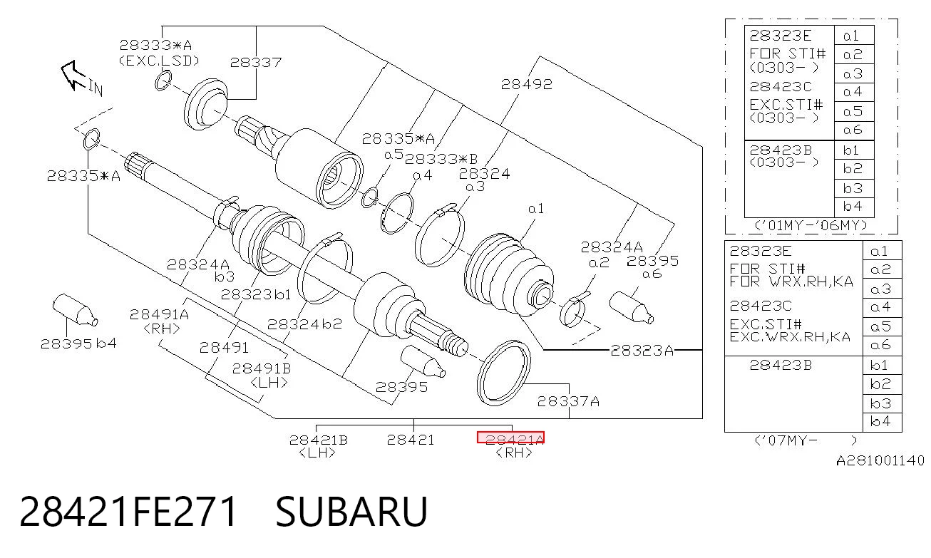 28421FE271 Subaru 
