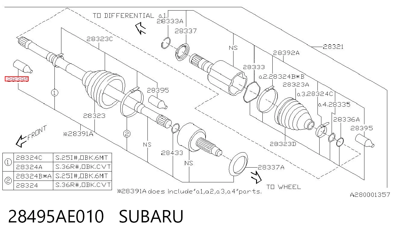 28495AE010 Subaru Мастило для підшипників і ШРКШ