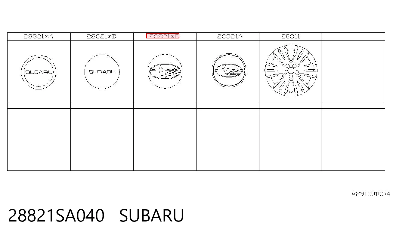 28821SA040 Subaru Ковпаки на колеса