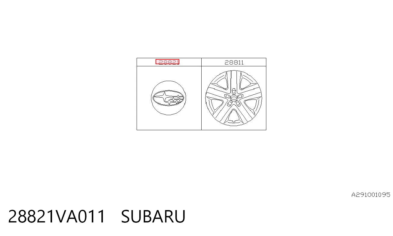28821VA011 Subaru Ковпаки на колеса