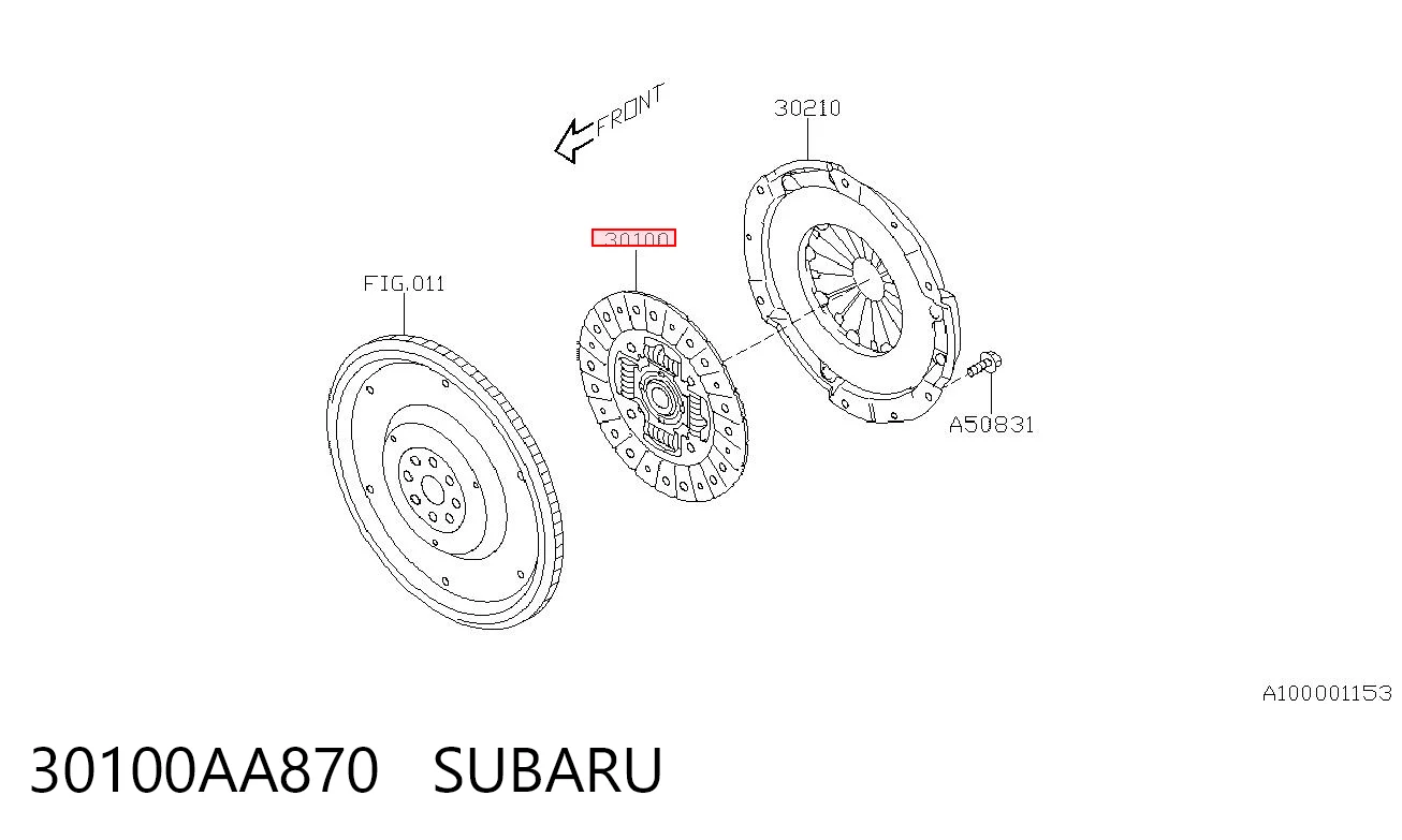 Зчеплення Subaru Forester III позашляховик (S12, SH) (2007 - 2012) ціна, від 110.26 USD
