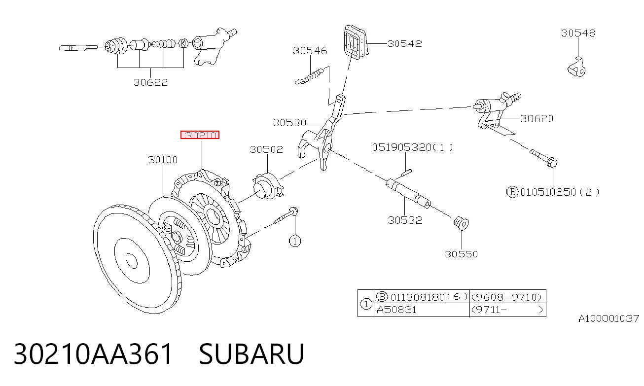 Пелюстковий кошик зчеплення Subaru Forester I позашляховик (S10, SF) (1997 - 2002) ціна, від 84.09 USD