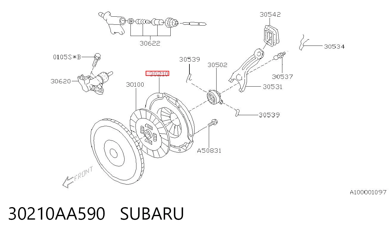 30210AA590 Subaru Натискний диск зчеплення