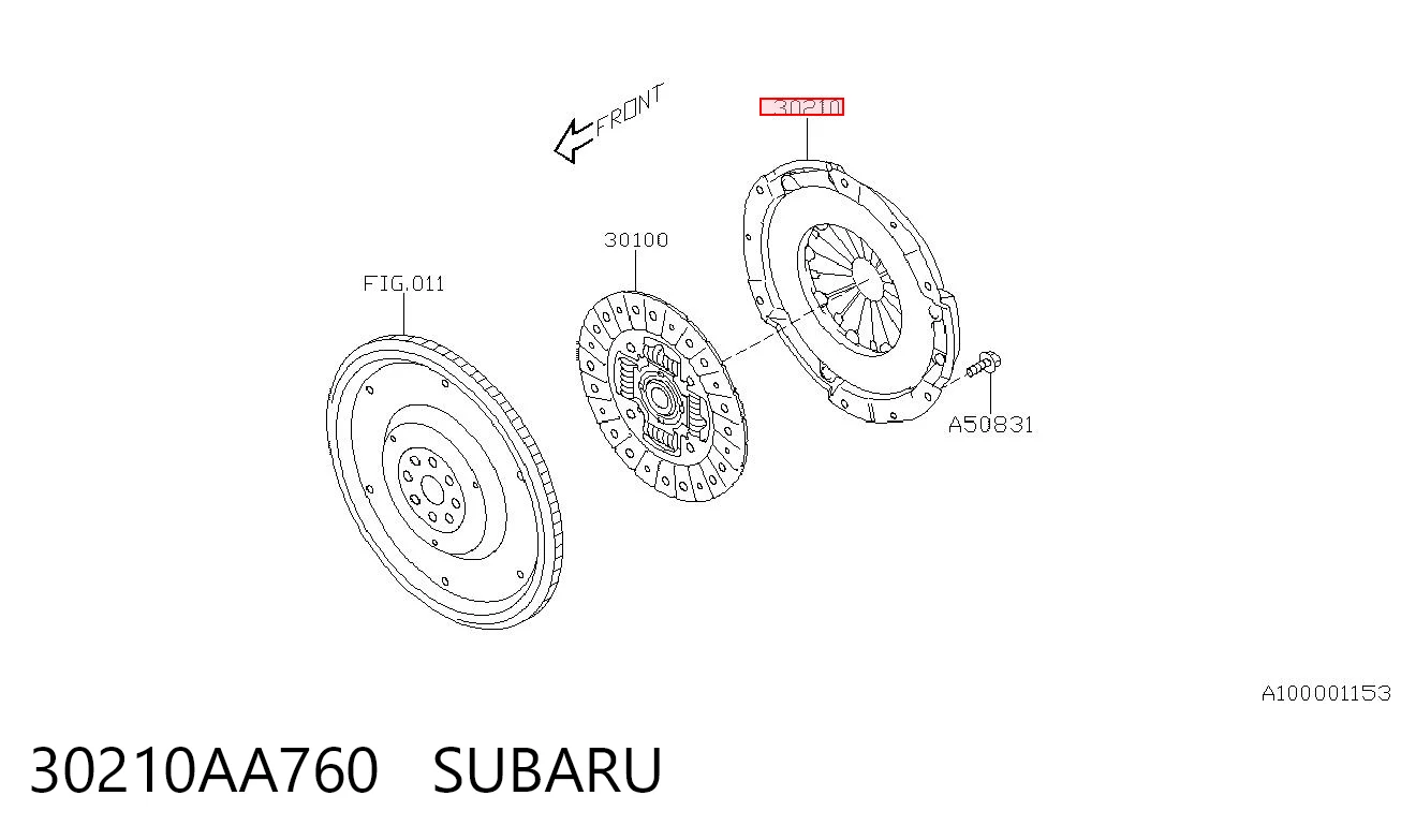30210AA760 Subaru Натискний диск зчеплення