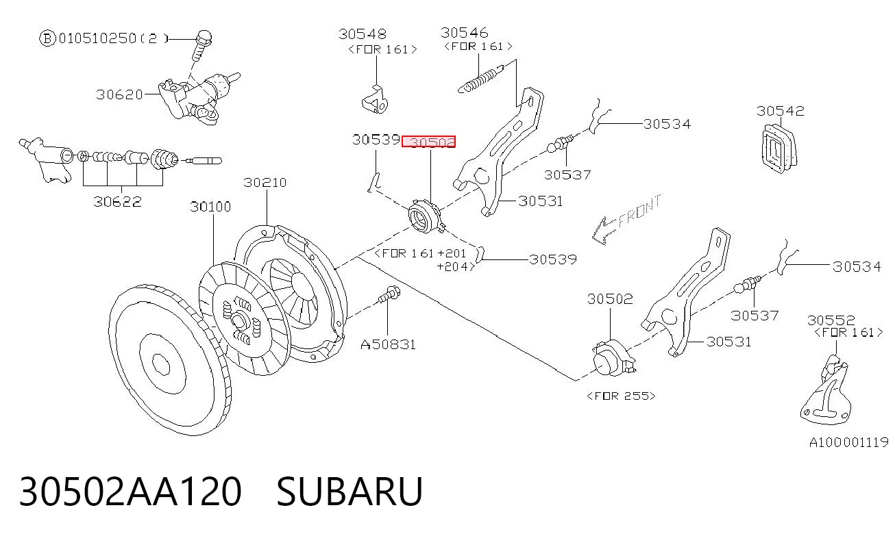 Вижимний підшипник Subaru Impreza III хетчбек (GH) (2007 - 2011) ціна, від 25.68 USD