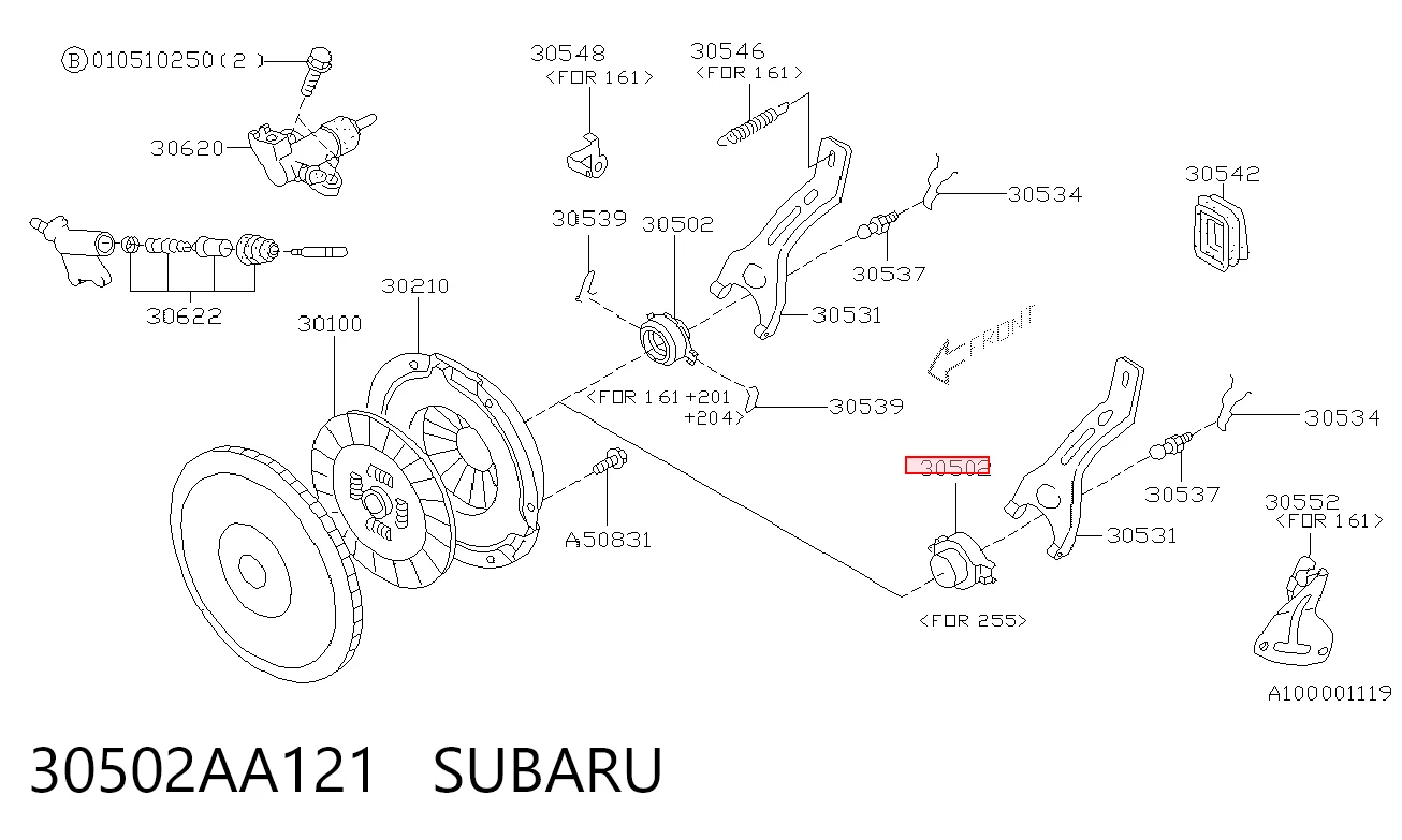 30502AA121 Subaru Підшипник ковзання зчеплення