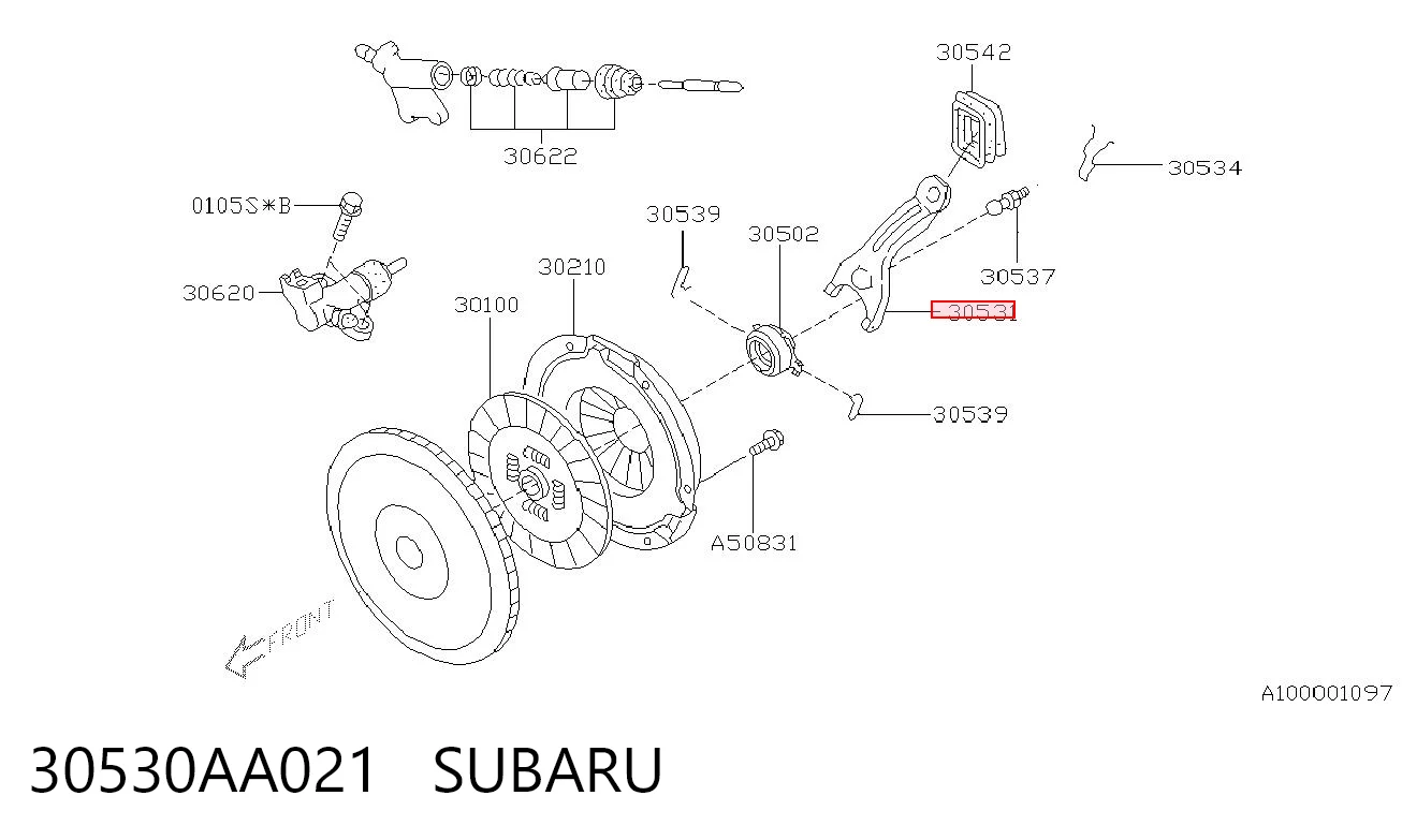 30530AA021 Subaru Вилка зчеплення