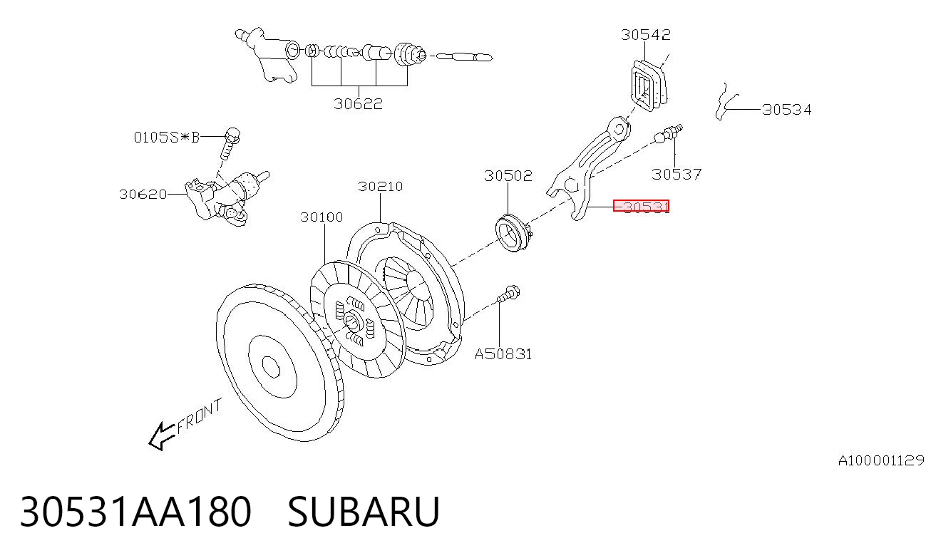 30531AA180 Subaru Вилка зчеплення