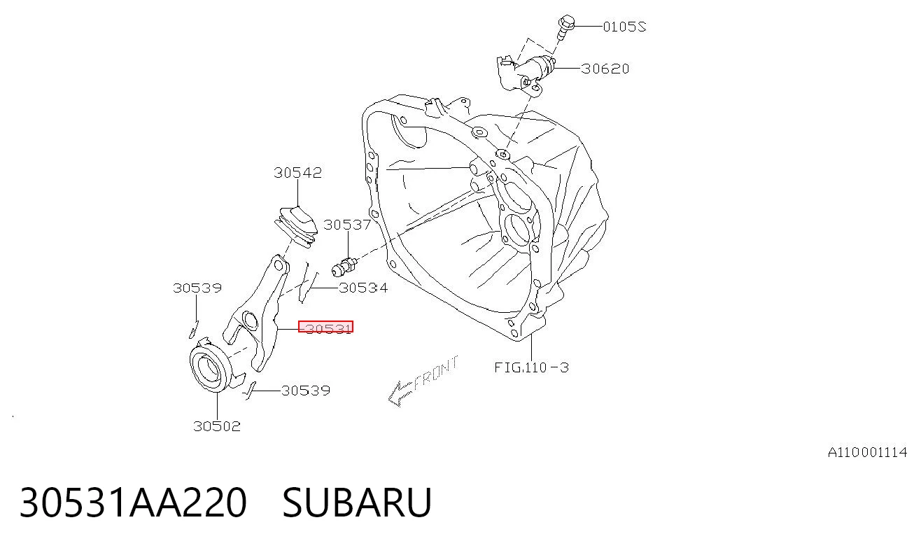Вилка зчеплення Subaru Legacy IV седан (B13) (2003 - 2009) ціна, від 14.05 USD