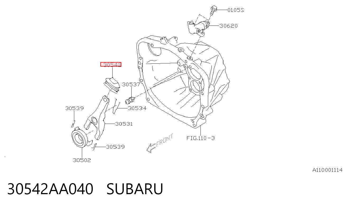 30542AA040 Subaru Пильник вилки зчеплення