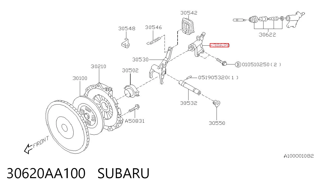 30620AA100 Subaru Циліндр зчеплення робочий