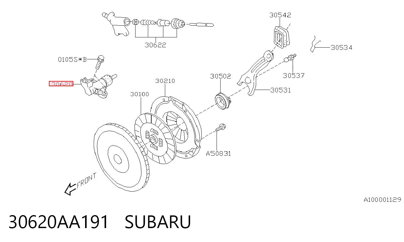 30620AA191 Subaru Циліндр зчеплення робочий