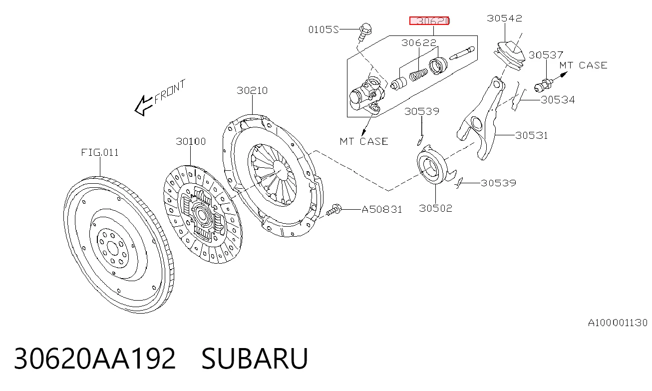 30620AA192 Subaru Циліндр зчеплення робочий