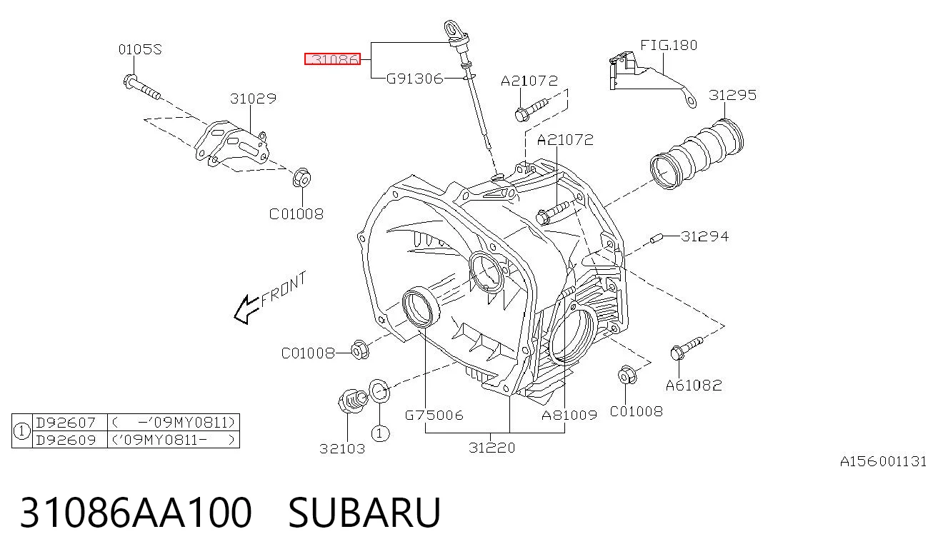 31086AA100 Subaru 