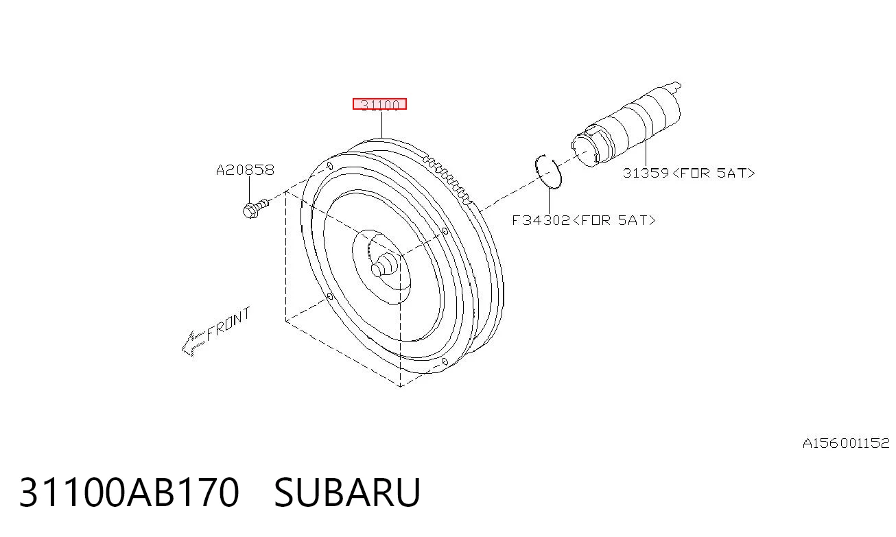 31100AB170 Subaru Передача гідромеханічна (ГМП)